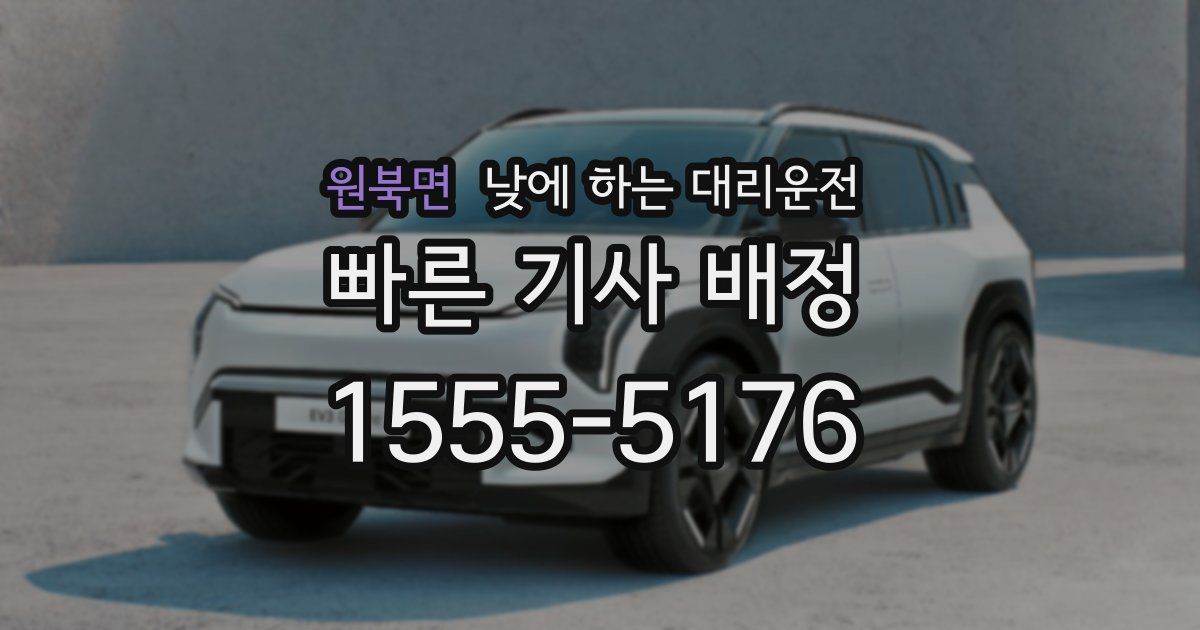 원북면 낮에 하는 대리운전