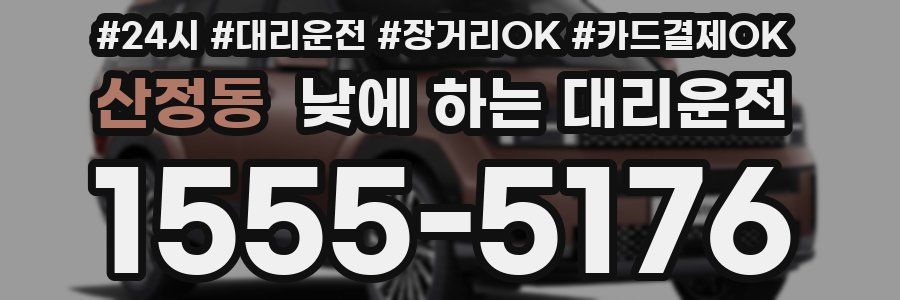 산정동 낮에 하는 대리운전
