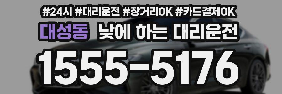대성동 낮에 하는 대리운전