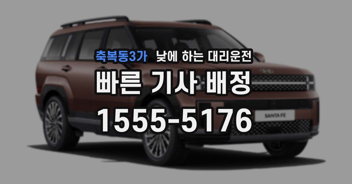 축복동3가 낮에 하는 대리운전