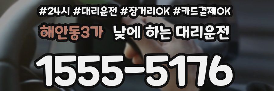 해안동3가 낮에 하는 대리운전