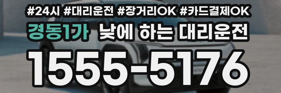 경동1가 낮에 하는 대리운전