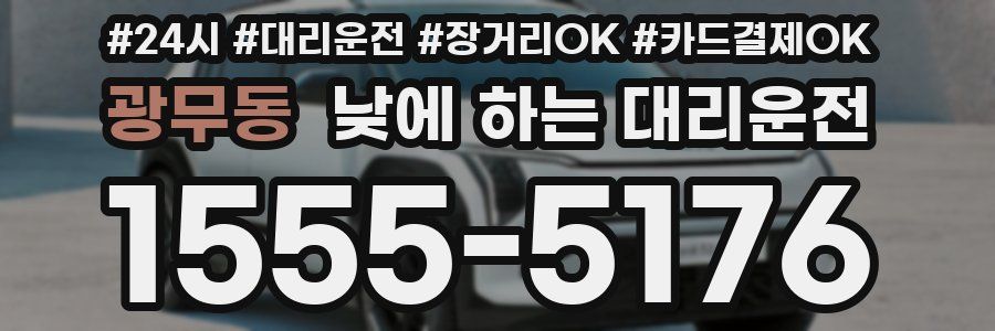 광무동 낮에 하는 대리운전