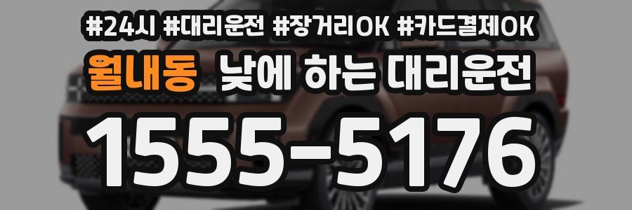 월내동 낮에 하는 대리운전