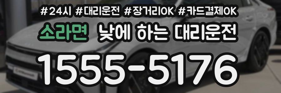 소라면 낮에 하는 대리운전