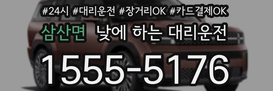 삼산면 낮에 하는 대리운전