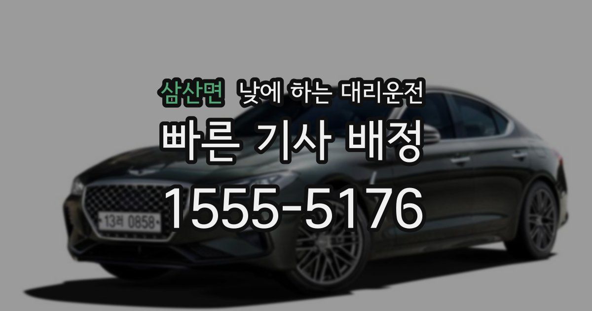 삼산면 낮에 하는 대리운전