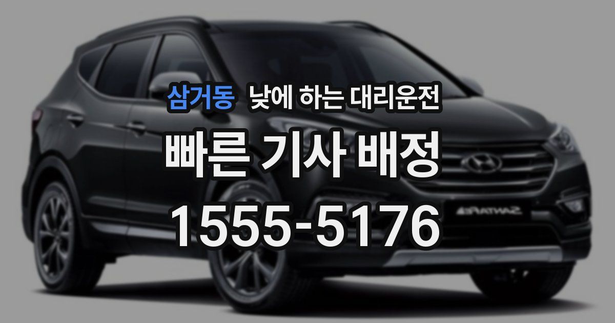 삼거동 낮에 하는 대리운전