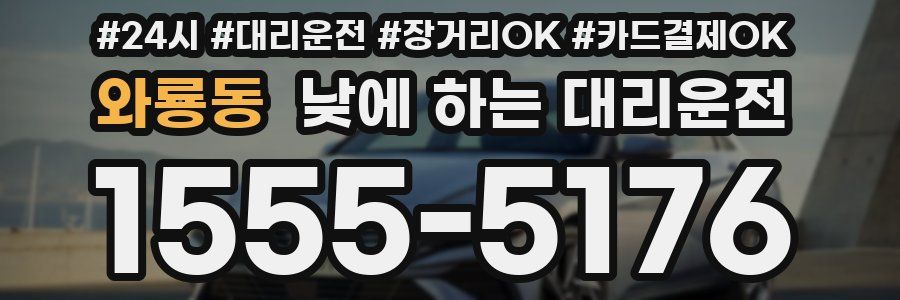 와룡동 낮에 하는 대리운전