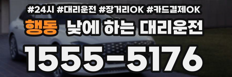행동 낮에 하는 대리운전
