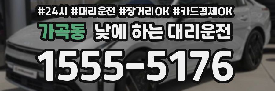 가곡동 낮에 하는 대리운전