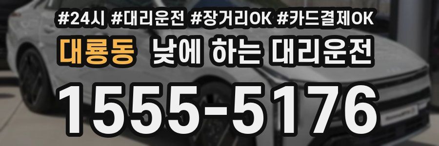 대룡동 낮에 하는 대리운전