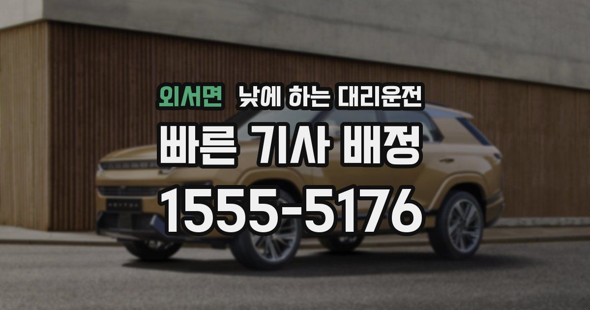 외서면 낮에 하는 대리운전