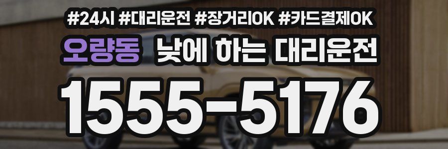 오량동 낮에 하는 대리운전