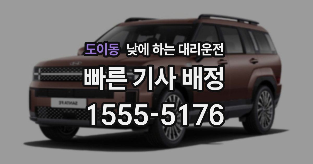 도이동 낮에 하는 대리운전