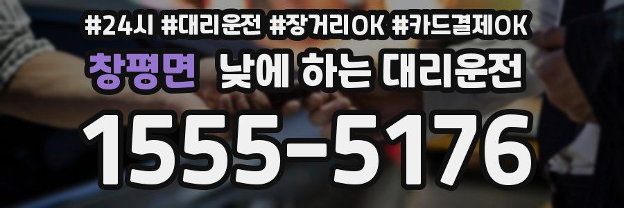 창평면 낮에 하는 대리운전