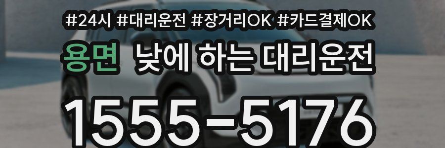 용면 낮에 하는 대리운전