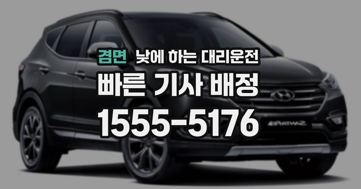 겸면 낮에 하는 대리운전