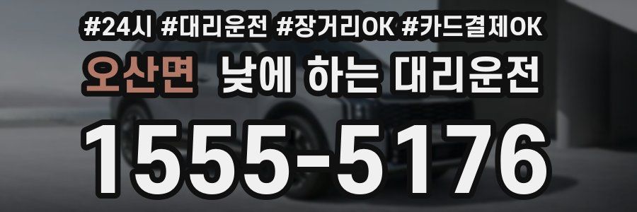 오산면 낮에 하는 대리운전
