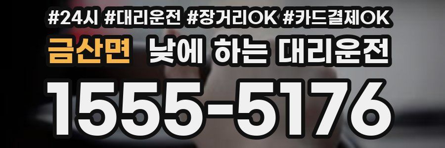 금산면 낮에 하는 대리운전