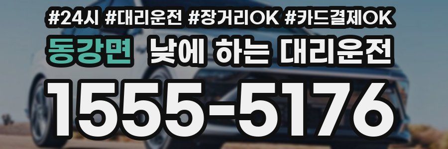 동강면 낮에 하는 대리운전