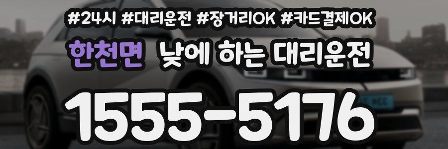 한천면 낮에 하는 대리운전