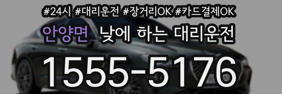 안양면 낮에 하는 대리운전