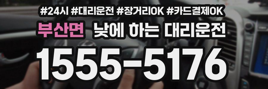 부산면 낮에 하는 대리운전