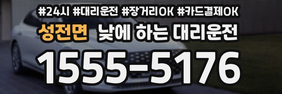 성전면 낮에 하는 대리운전