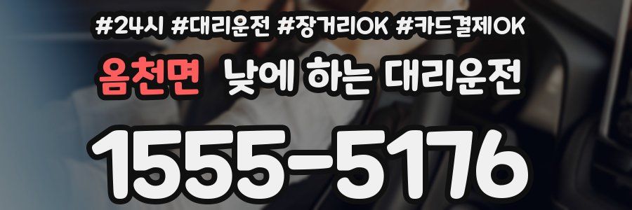 옴천면 낮에 하는 대리운전