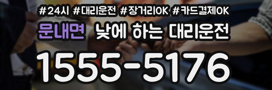 문내면 낮에 하는 대리운전