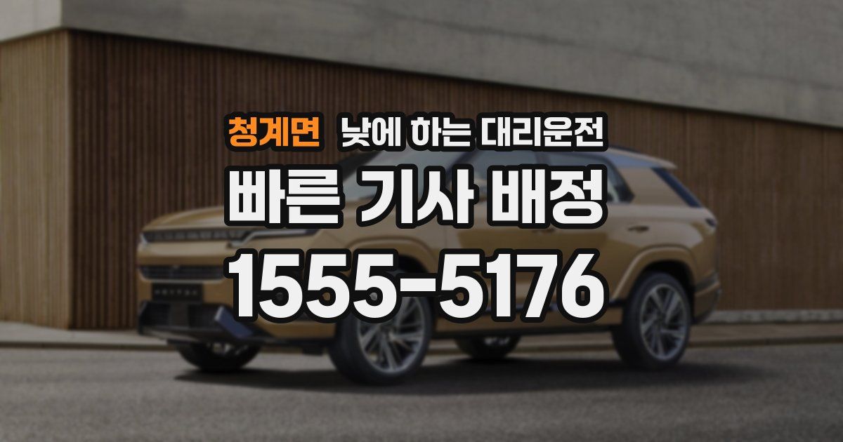 청계면 낮에 하는 대리운전