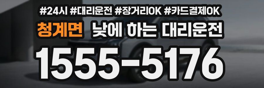 청계면 낮에 하는 대리운전