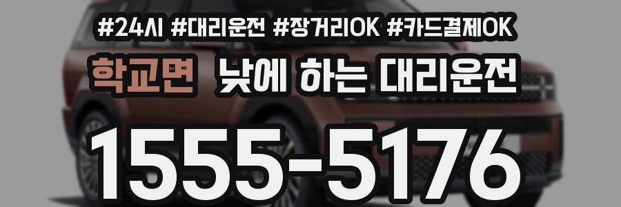 학교면 낮에 하는 대리운전