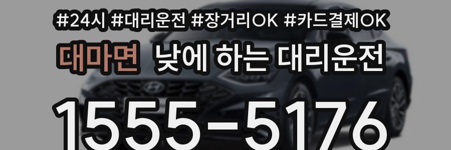 대마면 낮에 하는 대리운전