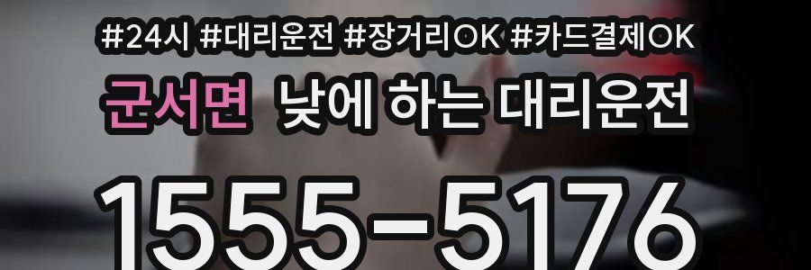 군서면 낮에 하는 대리운전