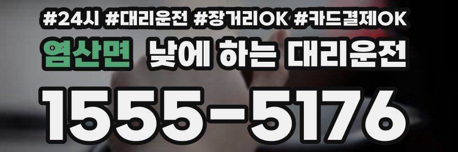 염산면 낮에 하는 대리운전