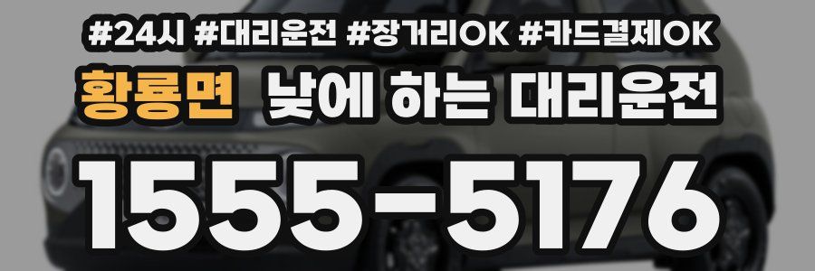 황룡면 낮에 하는 대리운전