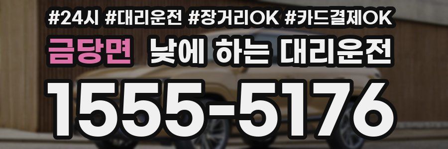 금당면 낮에 하는 대리운전
