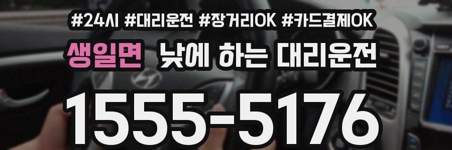 생일면 낮에 하는 대리운전