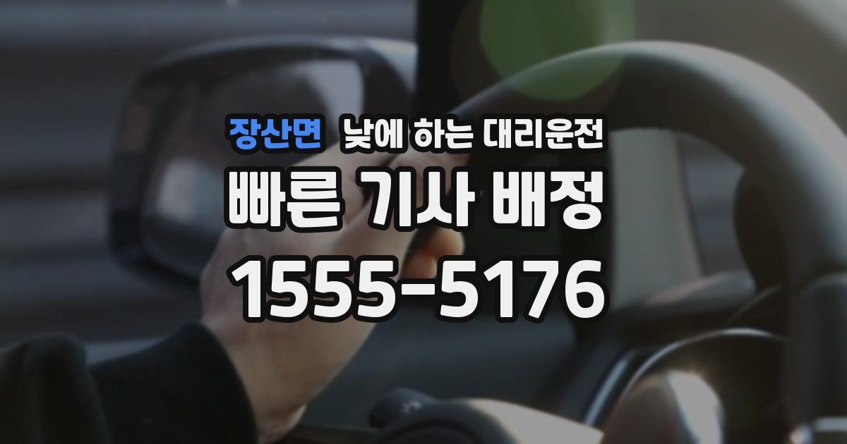 장산면 낮에 하는 대리운전