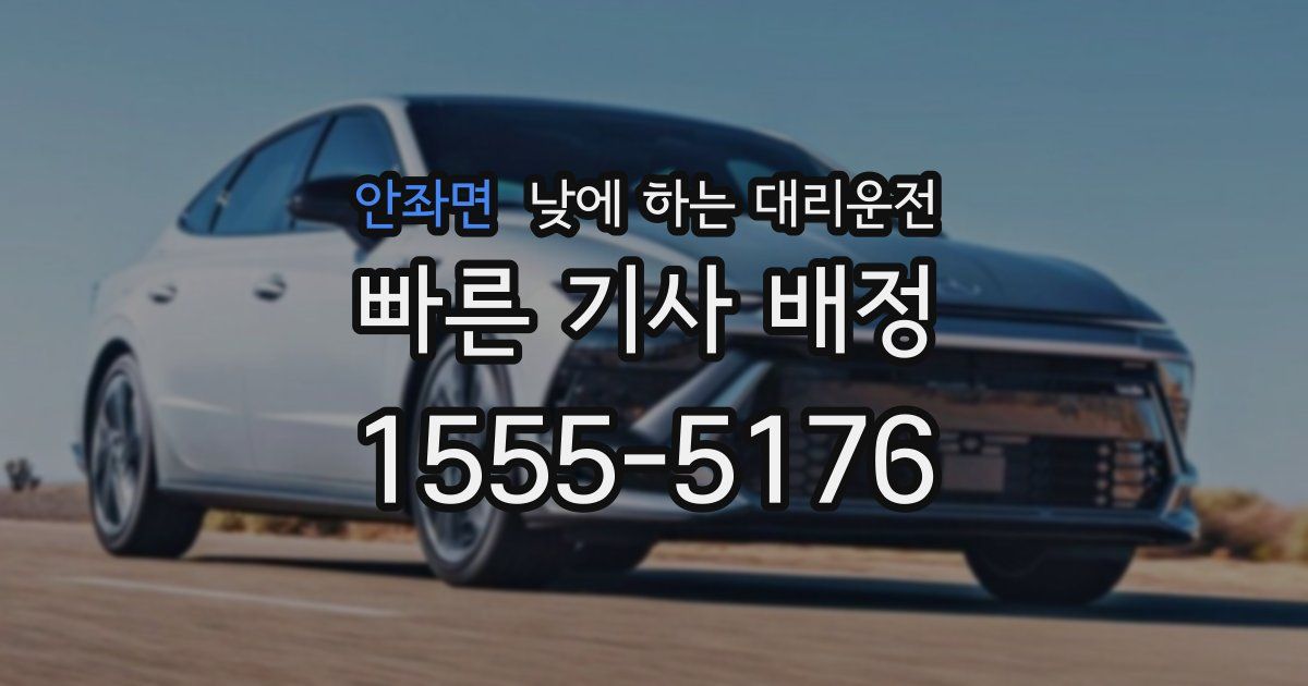 안좌면 낮에 하는 대리운전