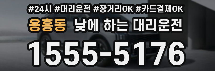 용흥동 낮에 하는 대리운전