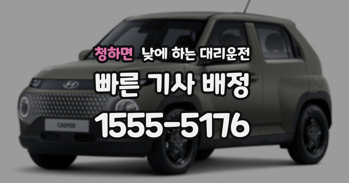 청하면 낮에 하는 대리운전