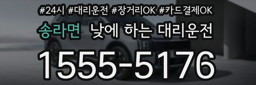 송라면 낮에 하는 대리운전