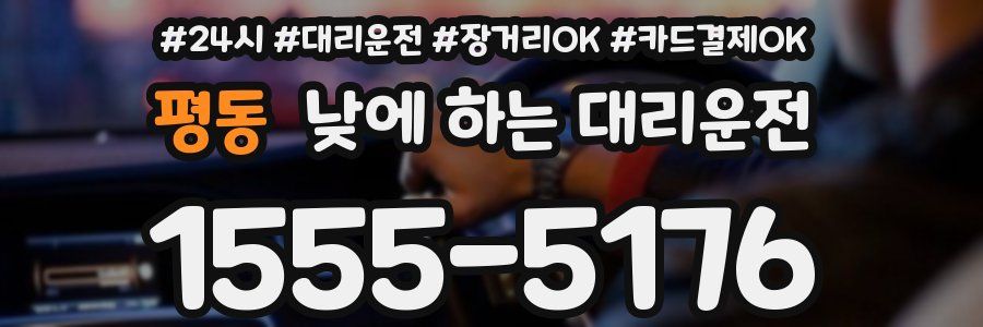 평동 낮에 하는 대리운전