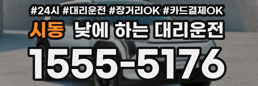 시동 낮에 하는 대리운전