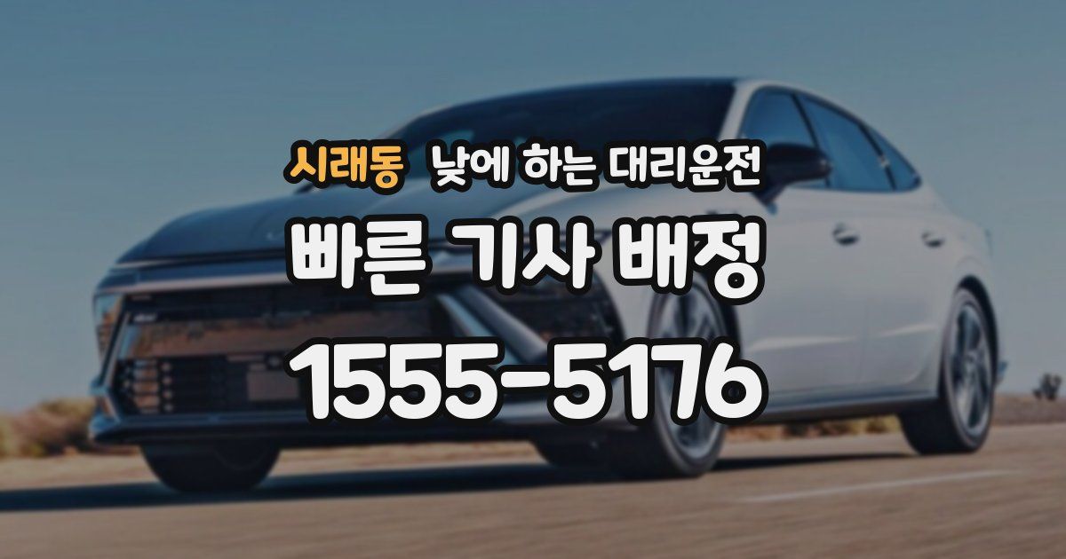 시래동 낮에 하는 대리운전