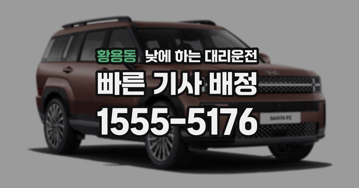 황용동 낮에 하는 대리운전