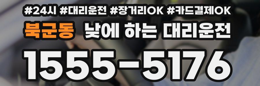 북군동 낮에 하는 대리운전